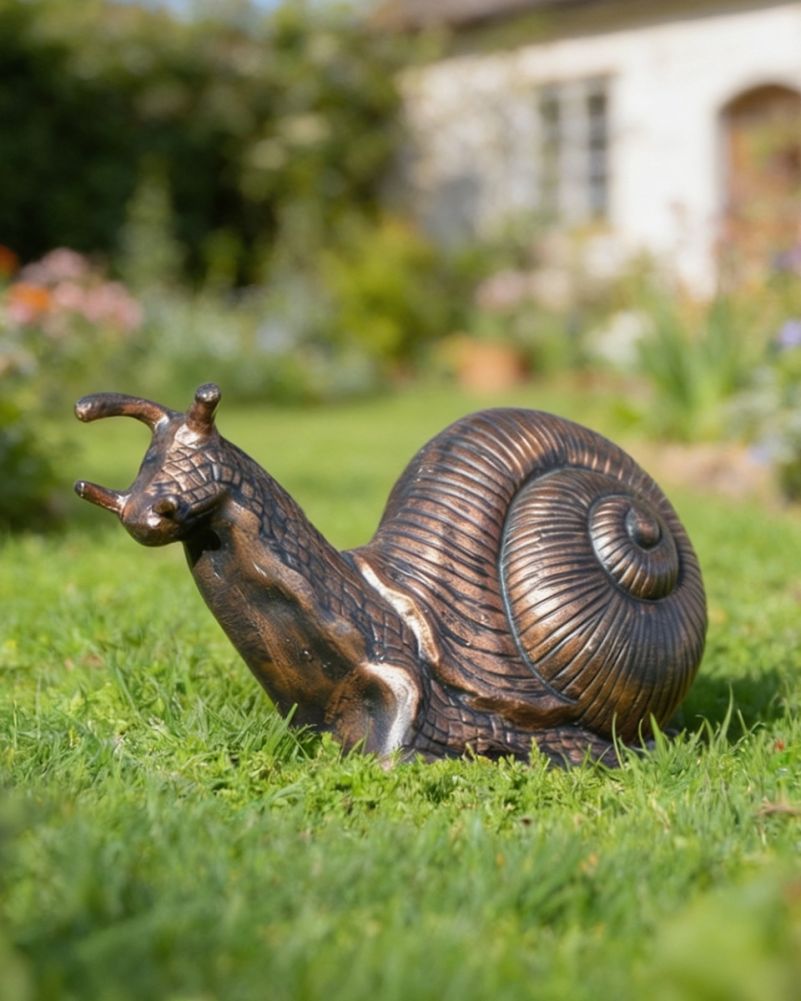 Bronze & Coopper Snail Garden Sculpture Clearance