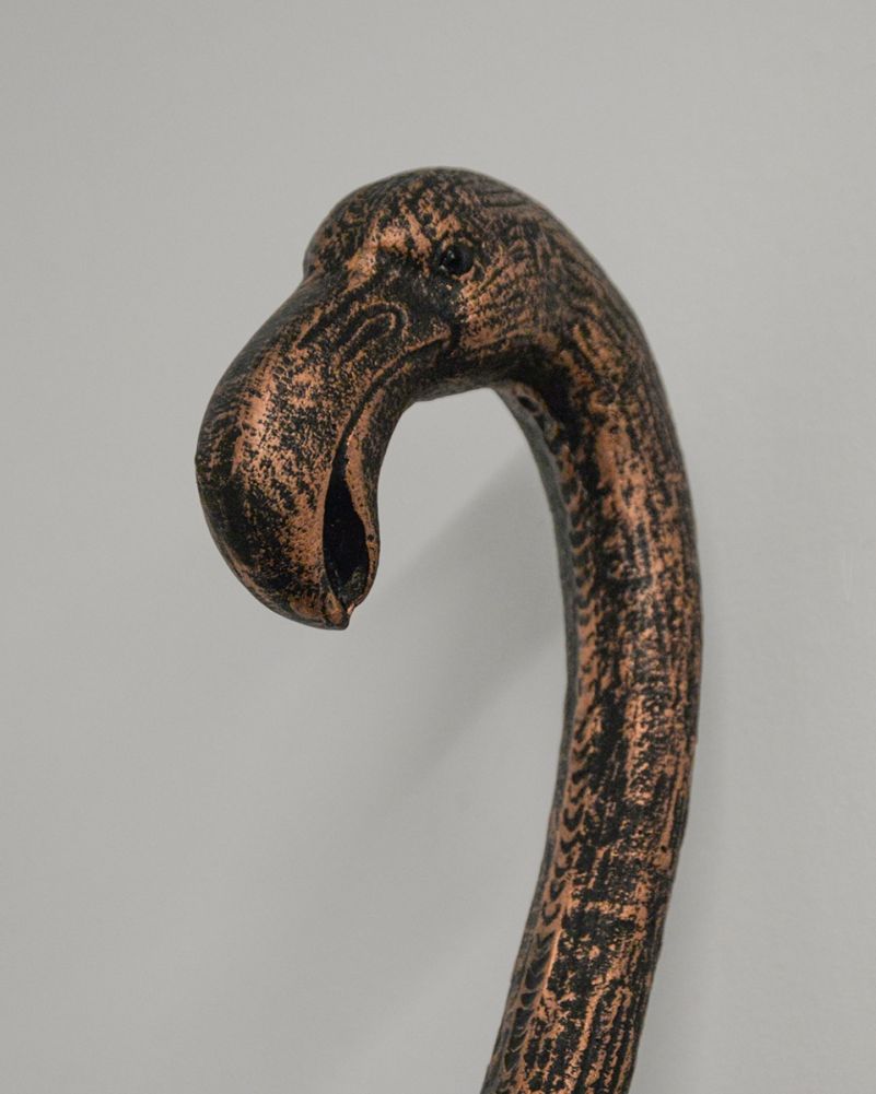 Cast Aluminium 'Solis' Flamingo Wall Art - Bronze & Copper Face