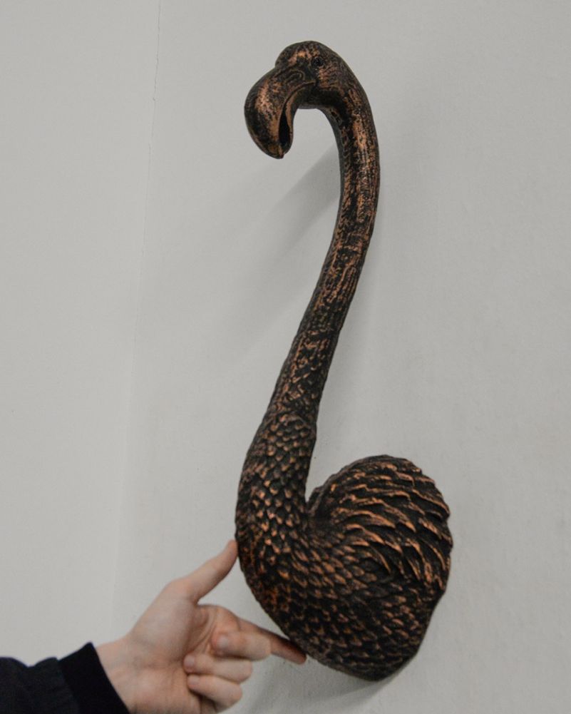 Cast Aluminium 'Solis' Flamingo Wall Art - Bronze & Copper To Scale