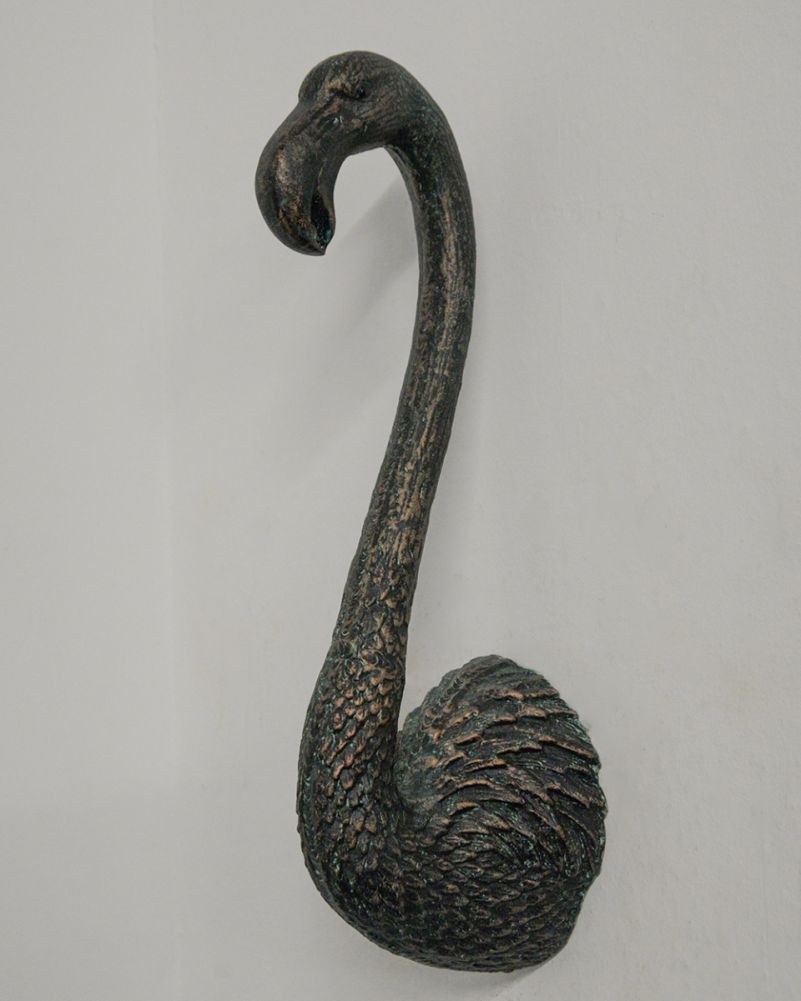 Cast Aluminium 'Solis' Flamingo Wall Art - Verdigris On The Wall