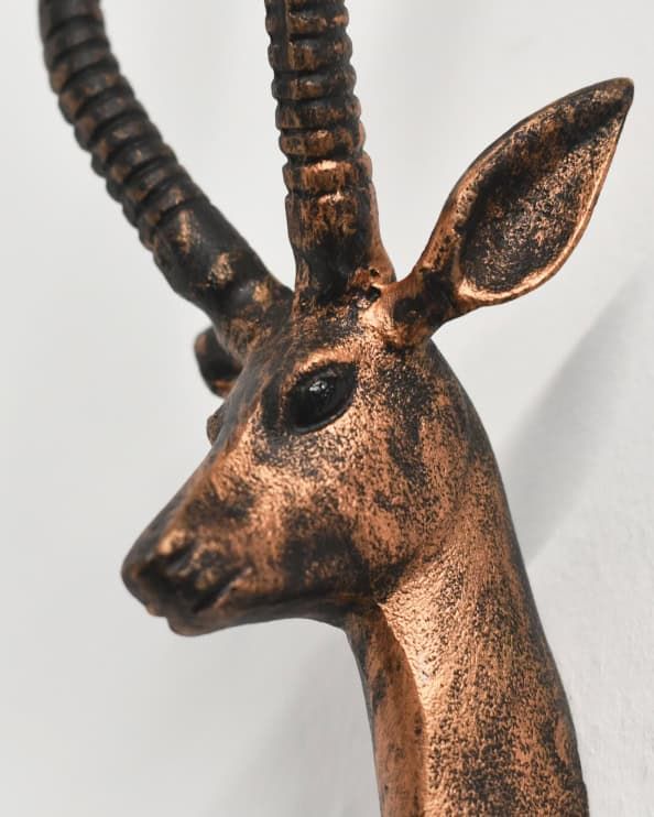Cast Aluminium 'Temba' The Bronze & Copper Antelope Bust Rollover