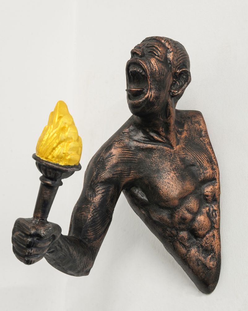 Cast Aluminium T'he Keeper Of Light' Wall Art - Bronze & Copper