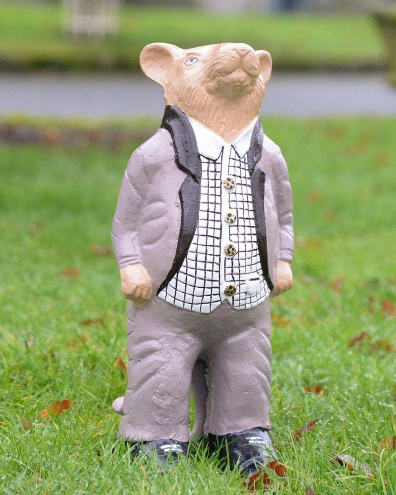 Cast Aluminium 'Whiskers' The Mouse Garden Sculpture