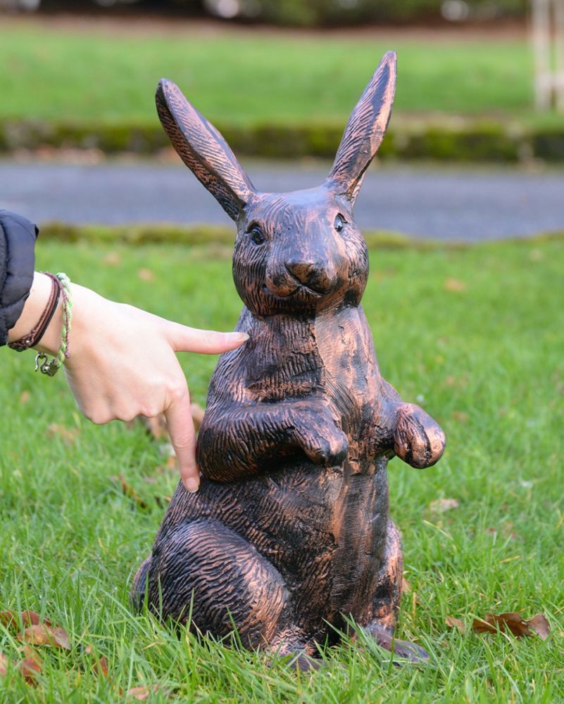 Cast Aluminium 'Wiggins' The Rabbit Garden Sculpture Scale