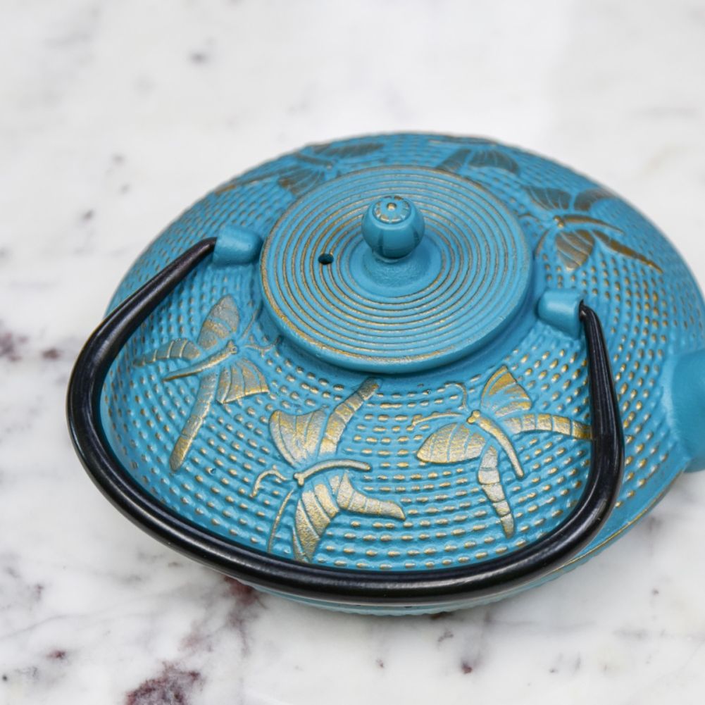 Cast Iron Cyan Japanese Teapot