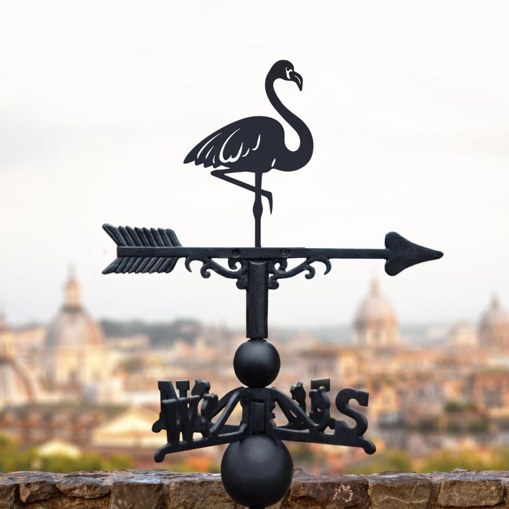 Robust Iron Flamingo Bird Weathervane