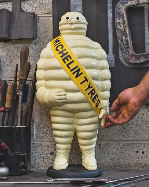 Cast Iron Hand Painted Michelin Man Home Ornament Scale