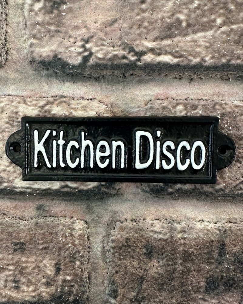 Cast Iron 'Kitchen Disco' Decorative Sign