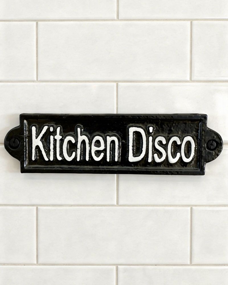Cast Iron Kitchen Disco Decorative Sign