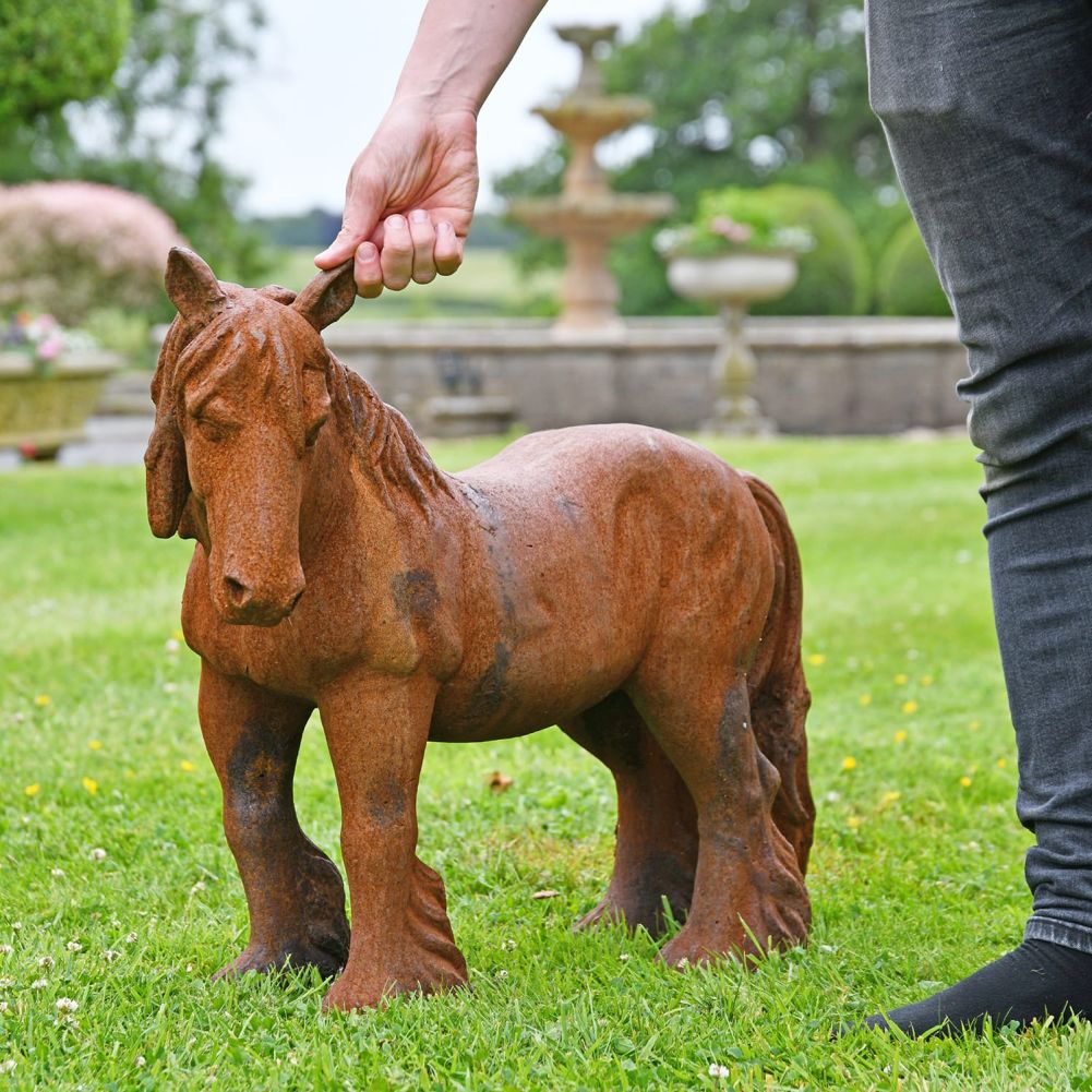 Cast Iron Miniature Pony Sculpture to Scale