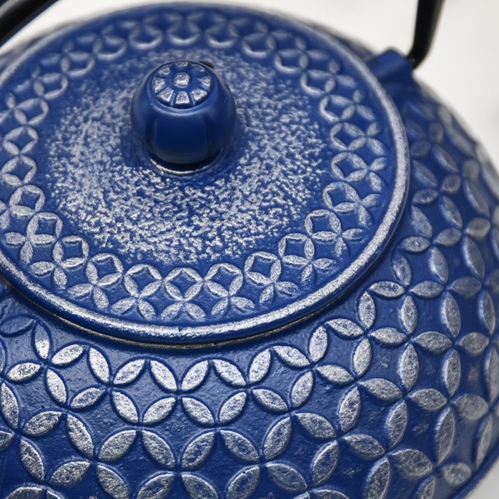 Close Up Of Cast Iron Navy Blue 