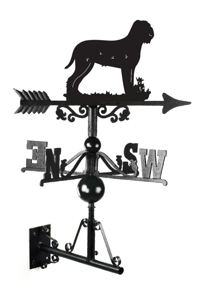 Cast Iron & Steel Lagotto Romagnolo Dog Weathervane on a white background 