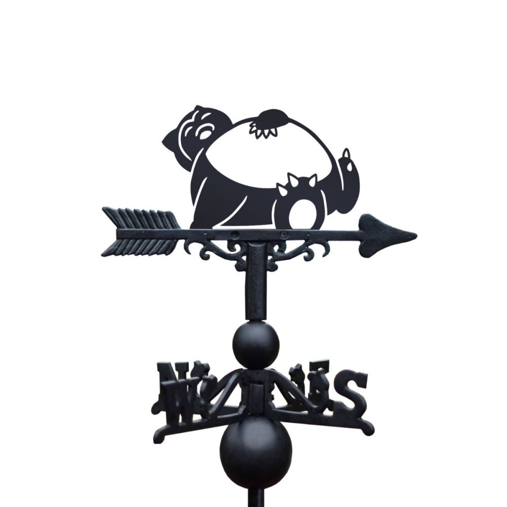 Close up of Cast Iron & Steel Ultimate Sleepy Bear Normal Monster Weathervane Topper