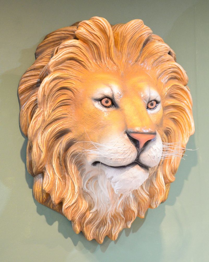 Cast Resin 'Aslan' The Lion Wall Art