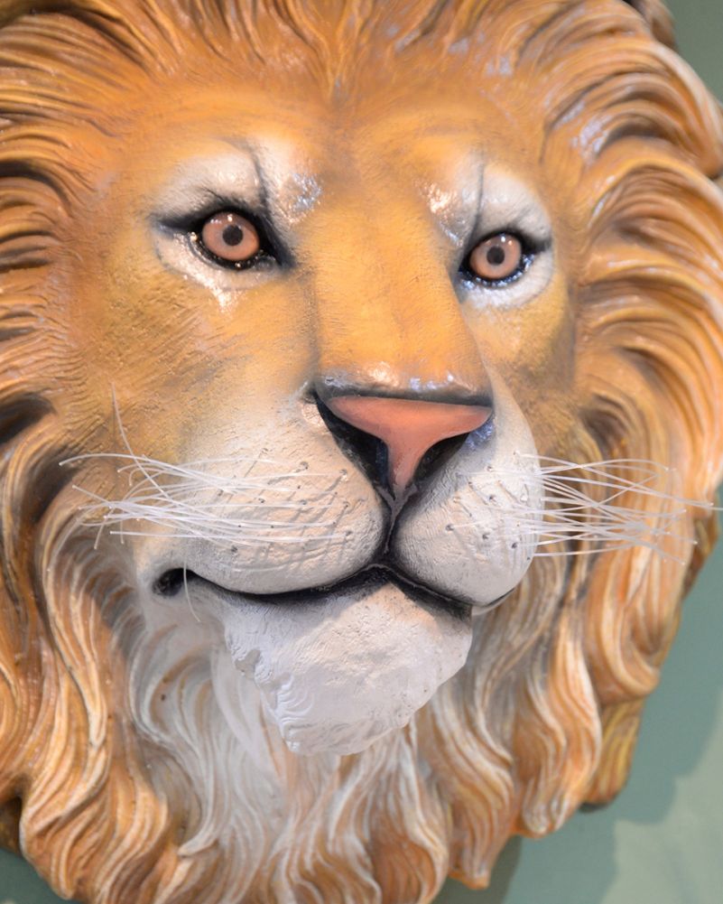 Cast Resin 'Aslan' The Lion Wall Art Face Up Close
