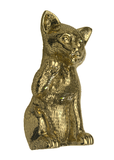 Polished brass Cat door knocker