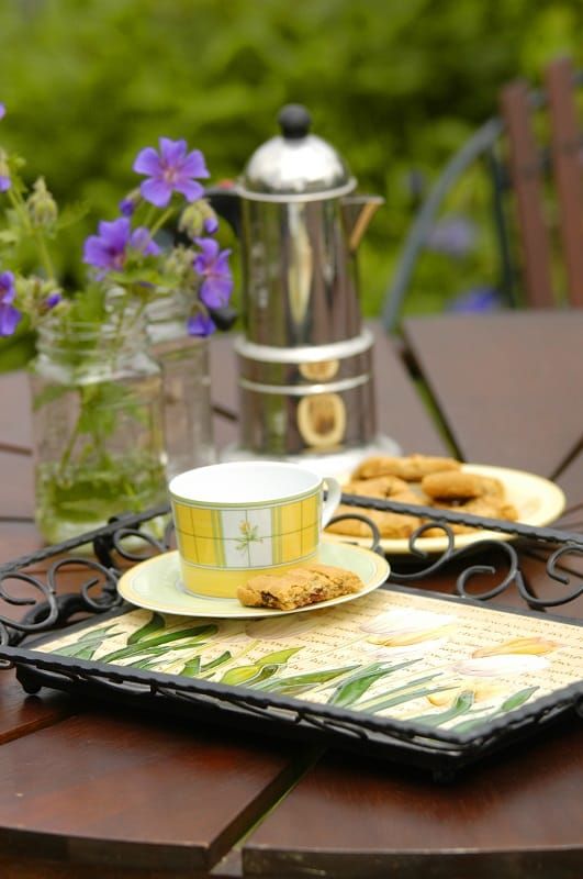 Tulips Cast Iron & Ceramic Breakfast Tray