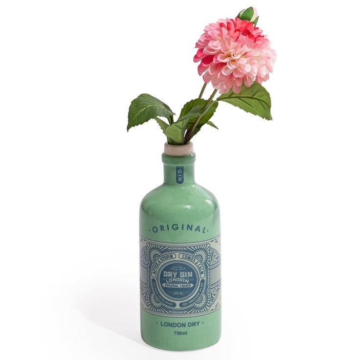 Ceramic Gin Vase With Flowers