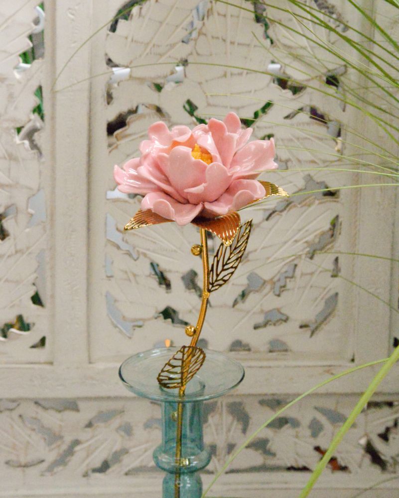 Ceramic Lotus Flower Ornate Flower Decoration 