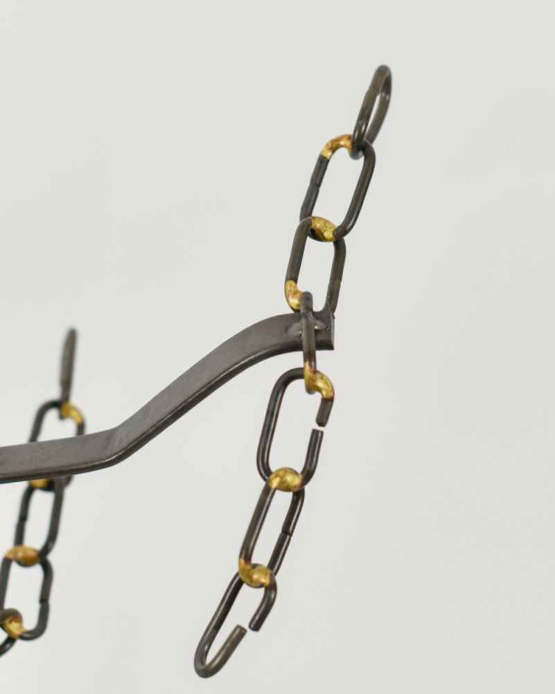 Breaking Free Scrap Metal Art Sculpture Close Up Of The Chains