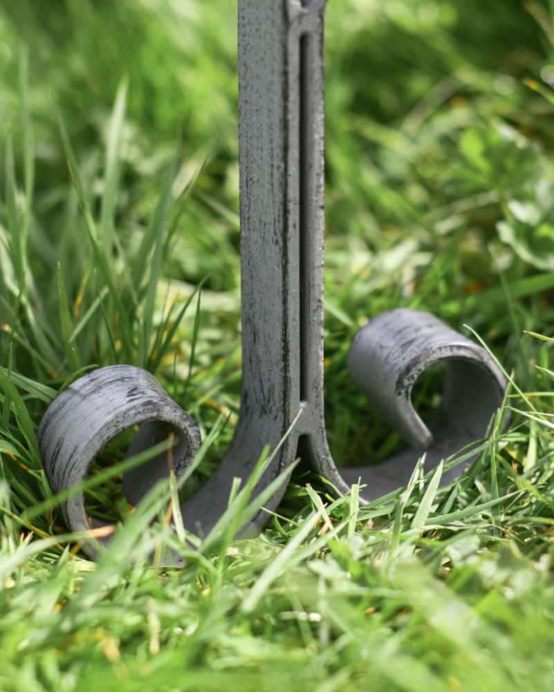 'Chatham' Two Seater Metal Garden Bench-Grey Leg