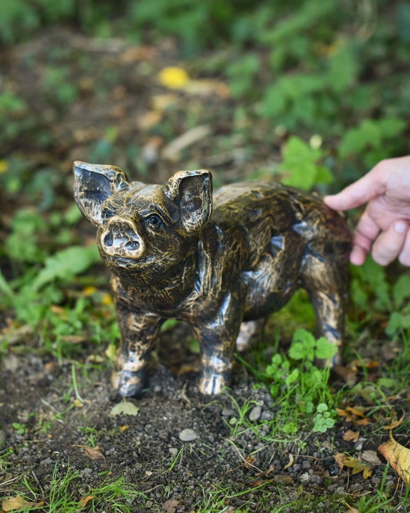 'Chonk' The Piglet Resin Garden Sculpture Scale