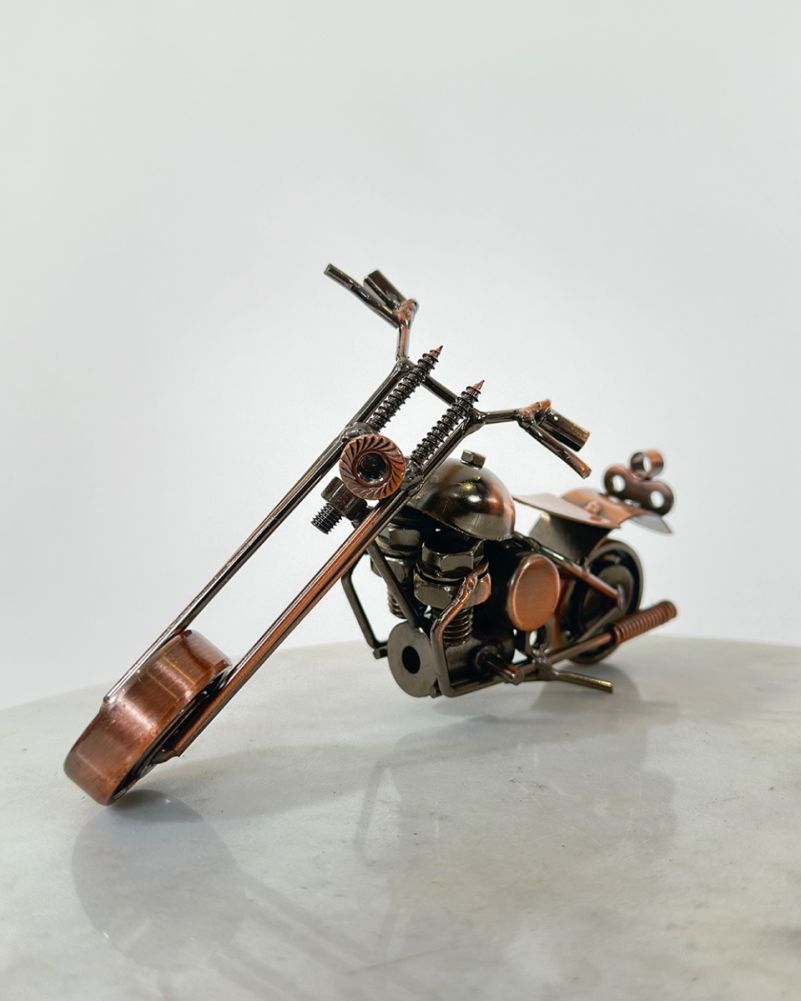 Chopper Motorbike Scrap Metal Art Sculpture