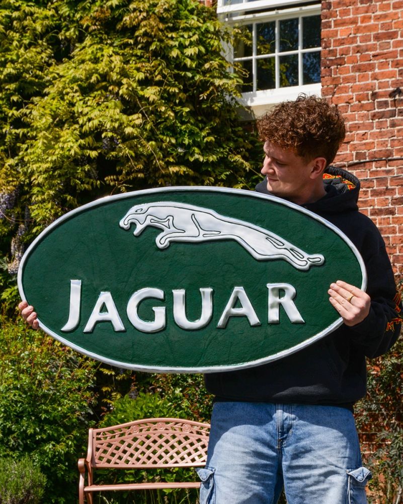 Bespoke Cast Aluminium 'Jaguar' Automobilia Sign