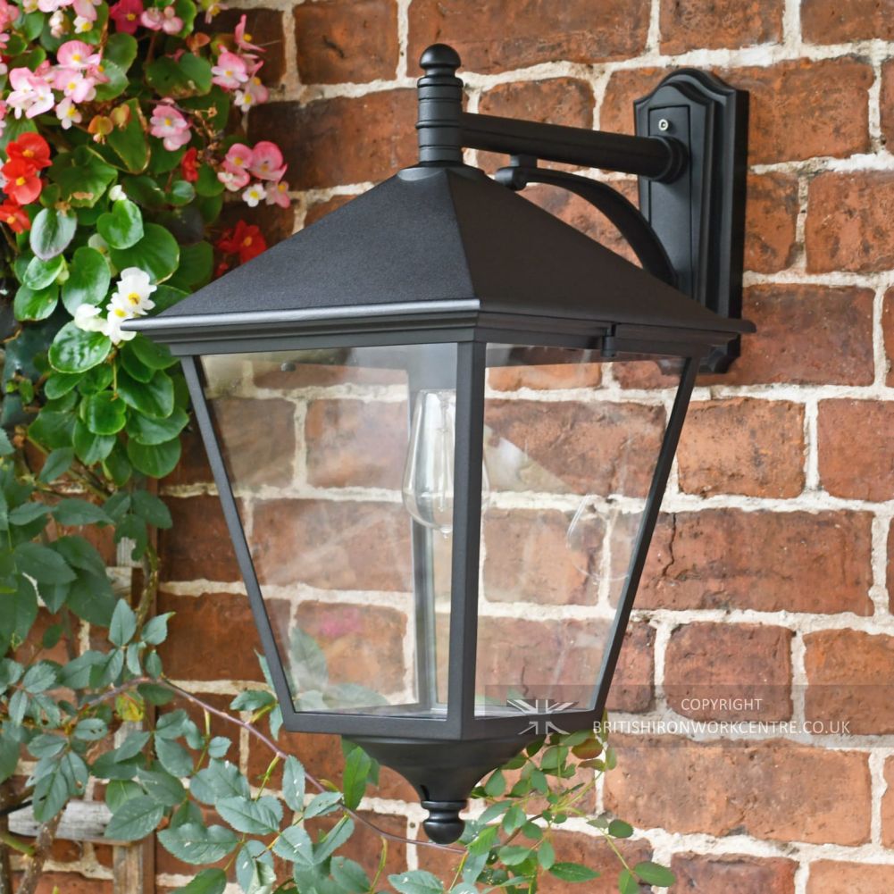 Classic Black Large Top Fix Victorian Wall Lantern
