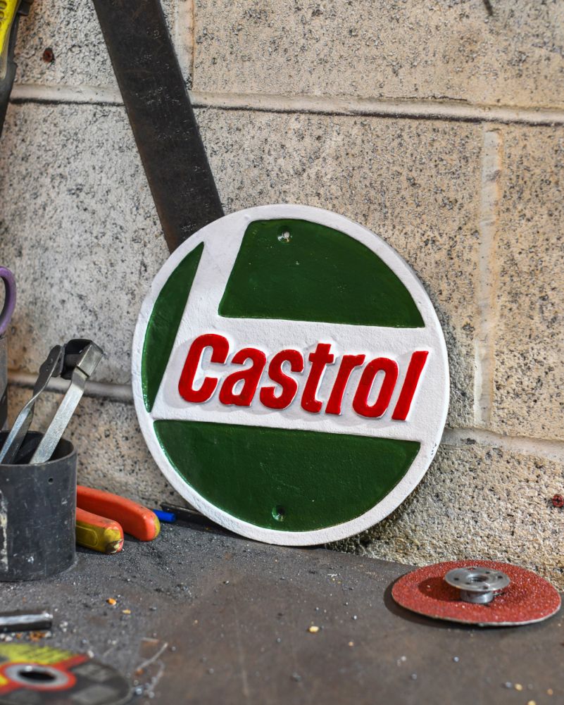 'Castrol Oil' Cast Iron Automobilia Sign 