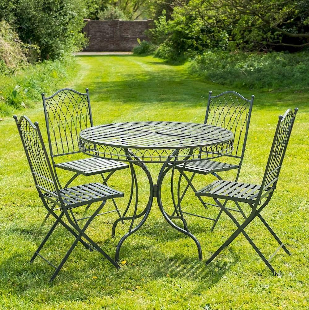 Hampton 4 Piece Table and Chairs Set Grey