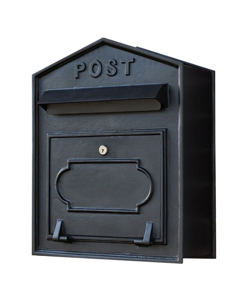 'Rotherfield' Classic Wall Mounted Black Postbox
