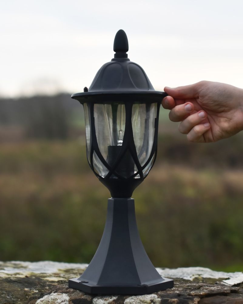 Clear Ornate Victorian Pillar Lantern