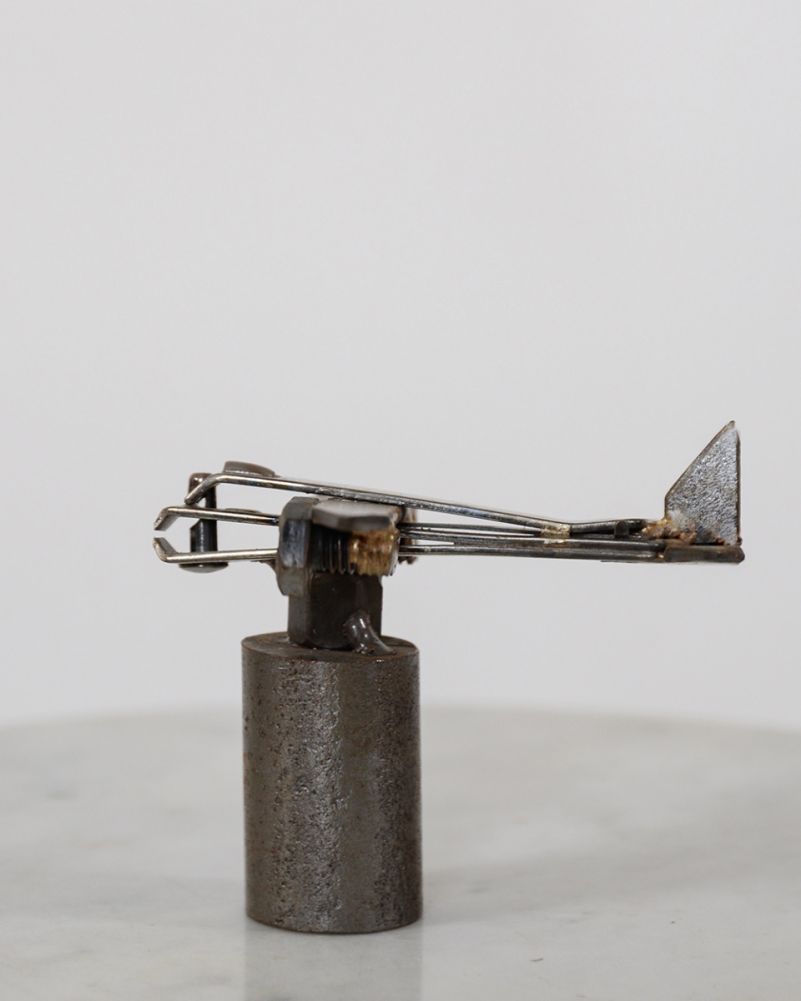 'Clipper' The Airoplane Scrap Metal Art Sculpture Side On