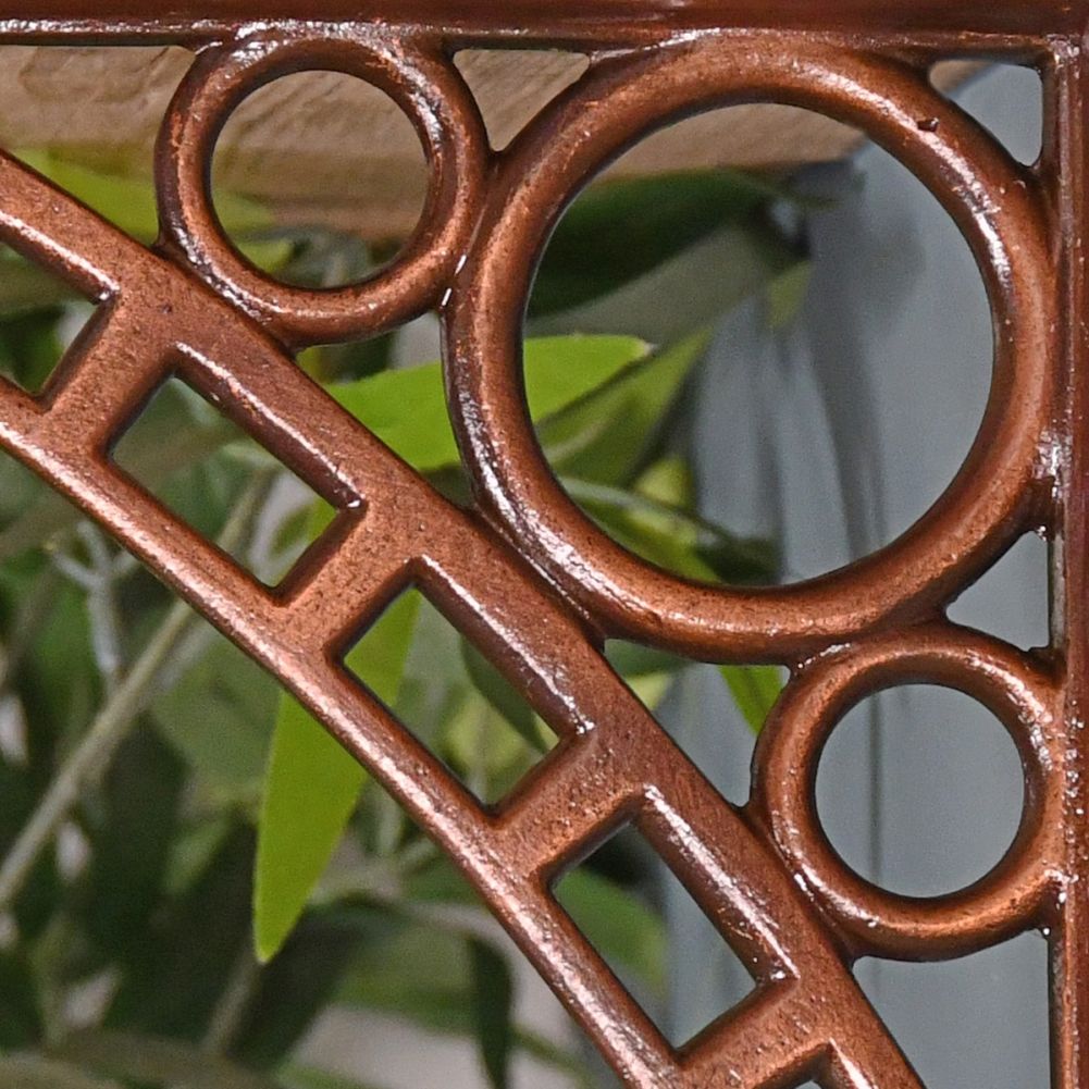 Close-Up Of Antique Copper Shelf Bracket