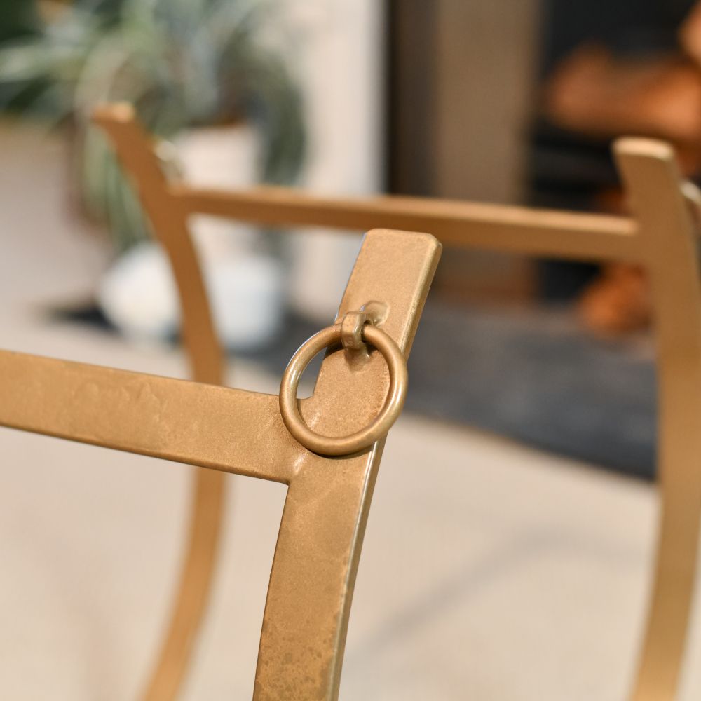 Close Up Of The Modern Log Holder