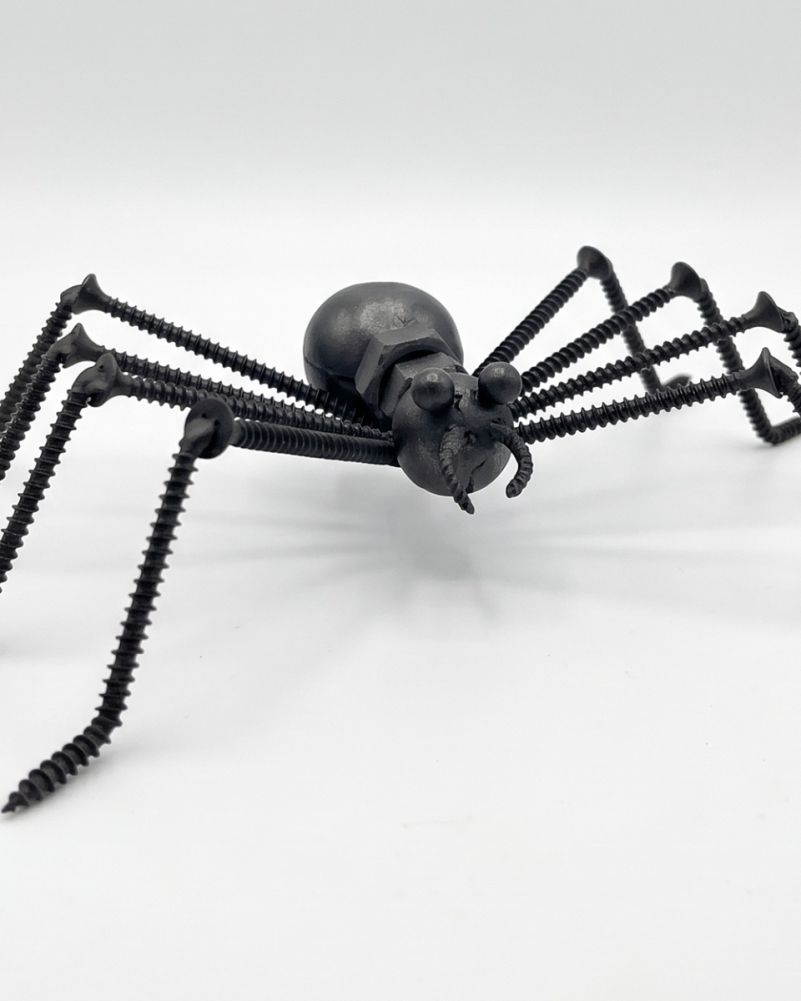 Close Up of The Hardware Huntsman The Spider Scrap Metal Art Sculpture Digital Illustration