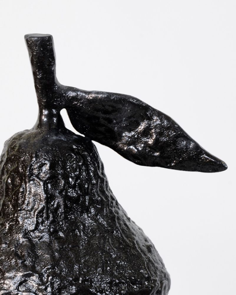 Close Up Of The Shadows Harvest Textured Pear Interior Ornament In Black