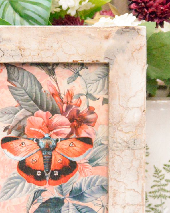 Close Up Of The Distressed Wooden Frame