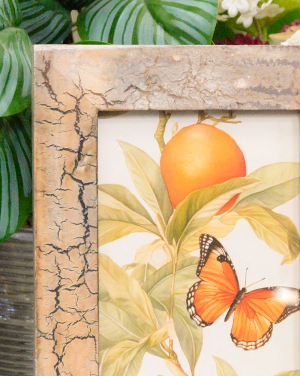 Recycled Wooden Framed Artwork Close Up Of The Frame
