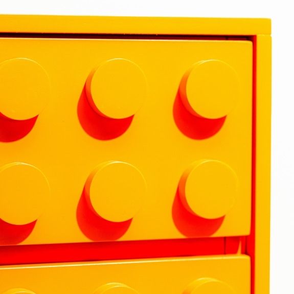 Details On The Brick Collection Chest of Drawers - 6 Drawer Unit Finished In Orange
