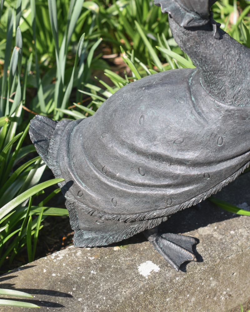Close Up Of The Details Troughout 'Mrs Puddleduck' Resin Sculpture 