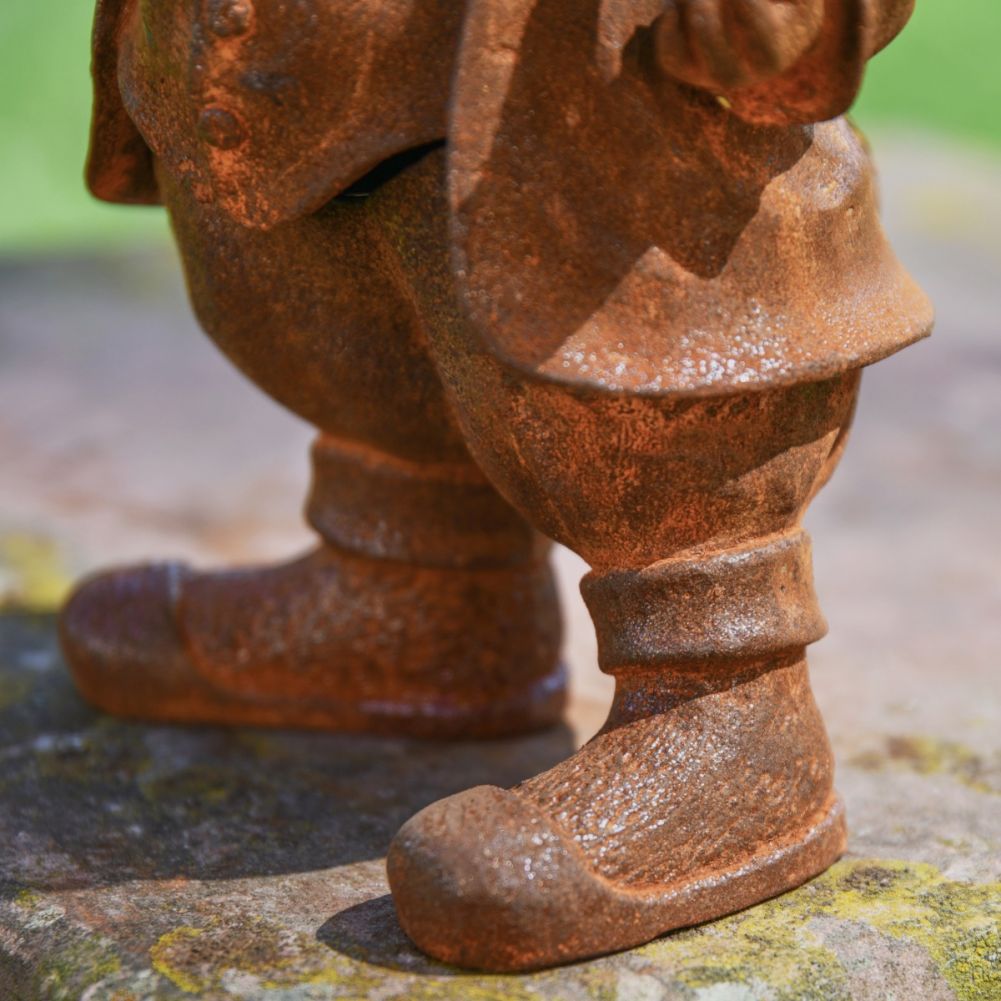 Rabbit Smoking Pipe Cast Iron Rustic Sculpture - Small Boot Detail