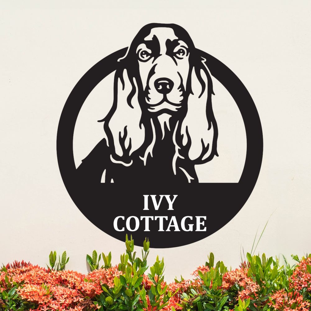 Cocker Spaniel House Name Sign 