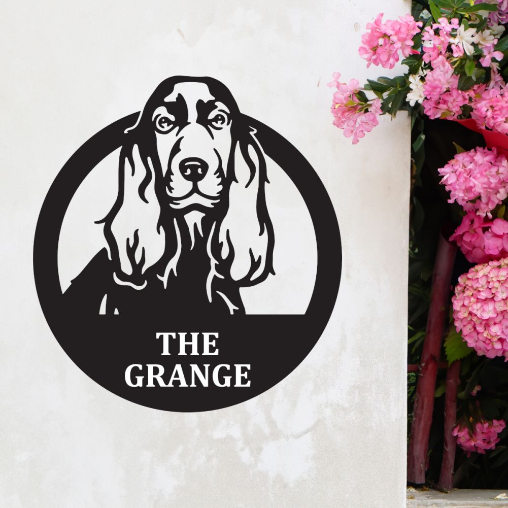 Cocker Spaniel House Name Sign 
