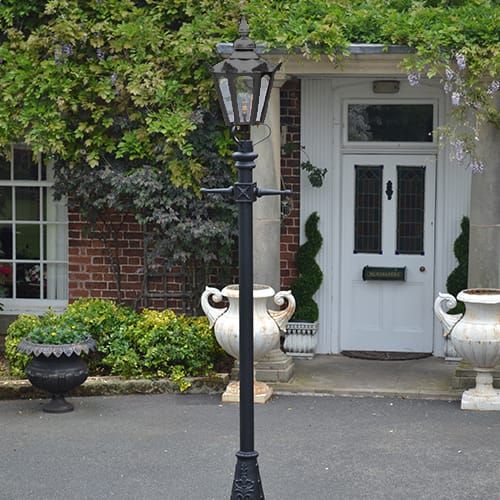 Black Concordia Hexagonal Lamp Post In 2.26 Metres