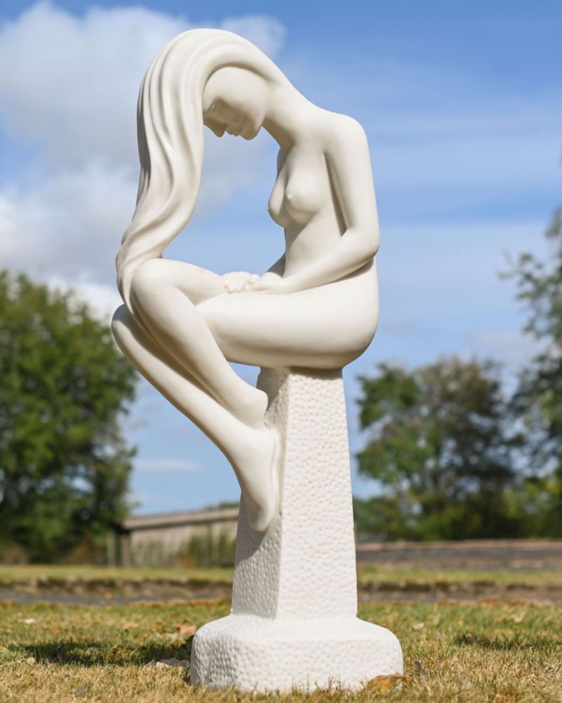 Contemporary 'Alba Serene' Garden Sculpture