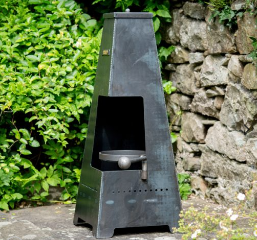Contemporary Chimenea With Swing Arm Grill - 92cm
