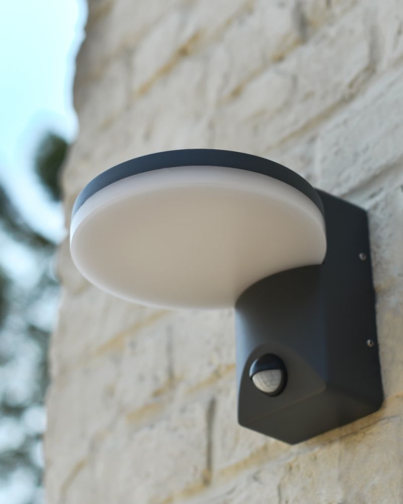 Below The Contemporary 'Nexus' Garden Wall Light With PIR Sensor