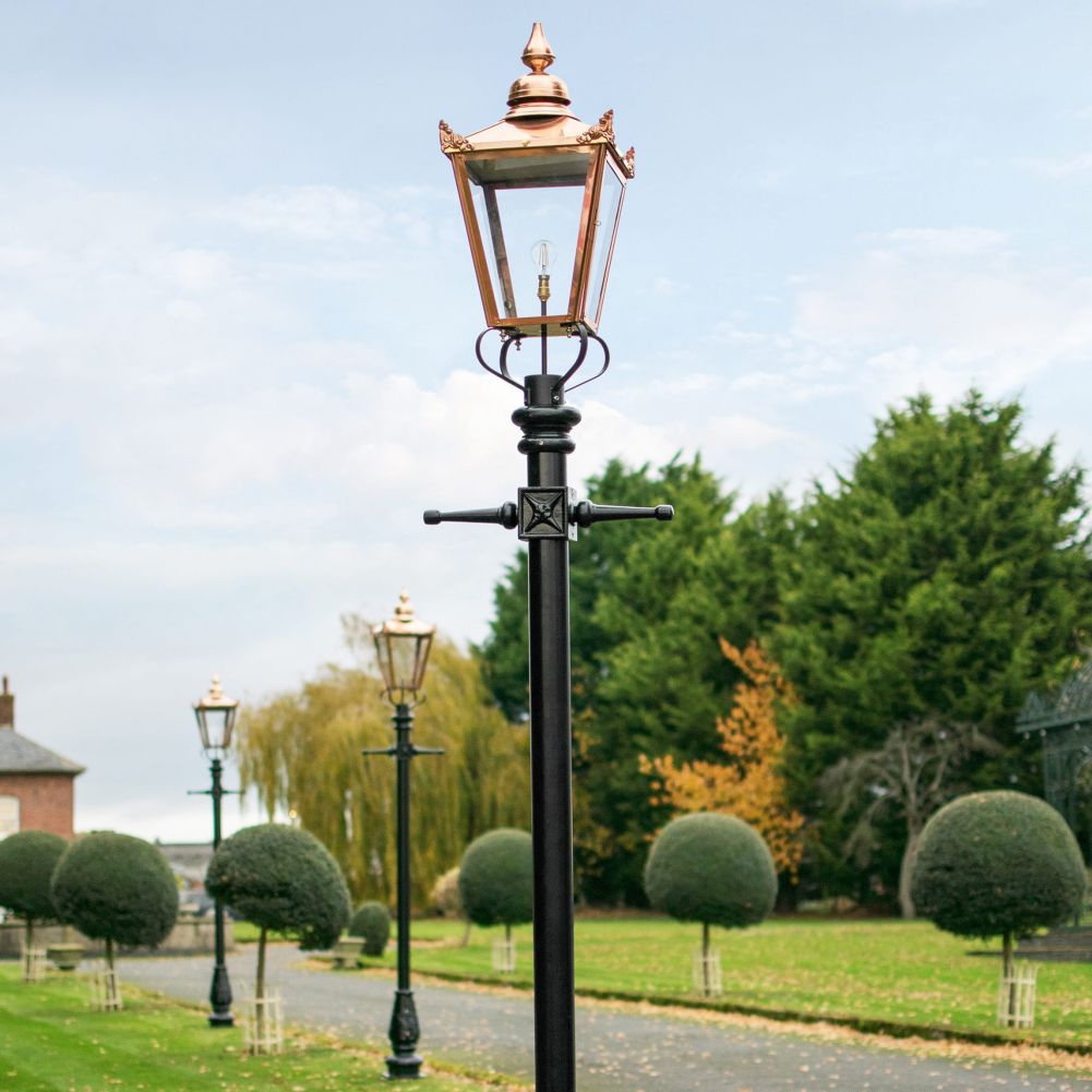 Copper Victorian Complete Lamp Post Set - 3.2 Metres